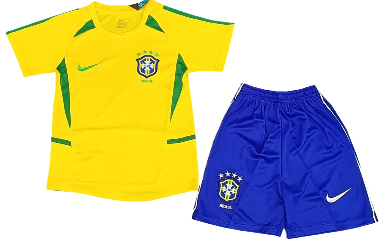 Kit infantil I Seleção do Brasil 2002 Home Retro